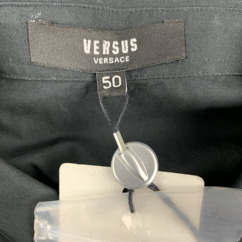 VERSUS by GIANNI VERSACE Size M Black Solid Cotton Long Sleeve Shirt
