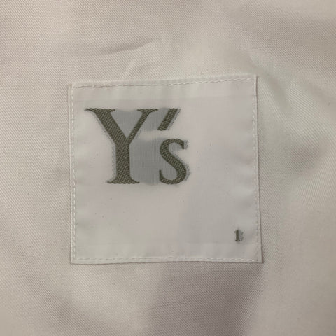Y's by YOHJI YAMAMOTO Size S White Cotton Patch Pockets Long Sleeve Shirt
