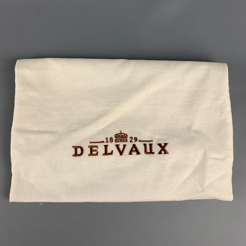 DELVAUX Light Blue Leather Handmade Handbag