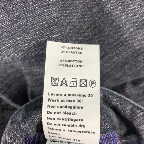 MICHAEL COAL Size 31 Navy Heather Denim Button Fly Jeans