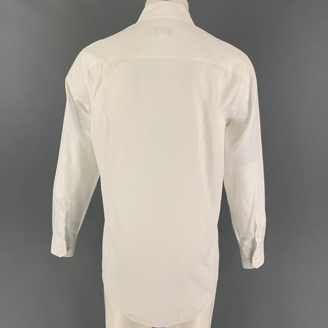 GIORGIO ARMANI Size S White Cotton Long Sleeve Shirt