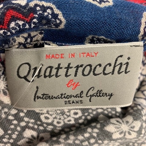 QUATTROCCHI Multi-Color Mixed Linen Cotton Scarf