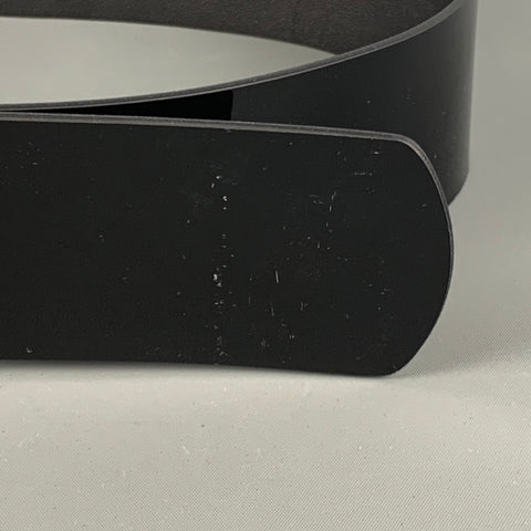 SAINT LAURENT Waist Size 30 Black Patent Leather Belt