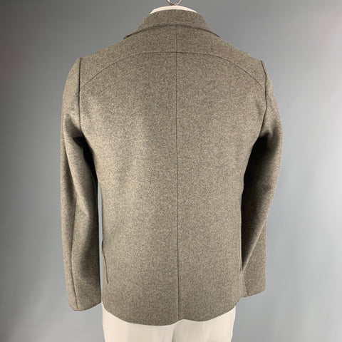 ATTACHMENT Size M Grey Wool / Cashmere Eye & hook Jacket