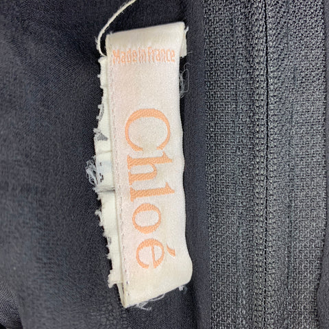 CHLOE Size M Black Lace Camisole Dress Top