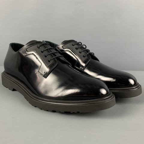 PAUL SMITH Size 11 Black Leather Lace Up Shoes