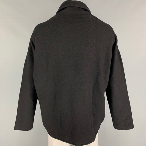 ACNE STUDIOS Size M Black Knit Merino Wool High Collar Sweater
