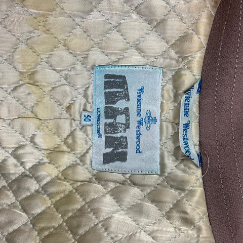 VIVIENNE WESTWOOD MAN Size 40 Taupe Wool  Nylon Double Zipper Jacket
