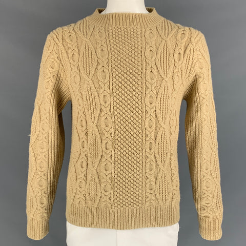 RRL by RALPH LAUREN Size L Khaki Knitted Wool Crew-Neck Sweater