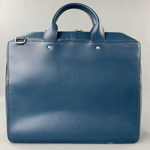 JACK SPADE Blue Leather Shoulder Strap Rectangle Laptop