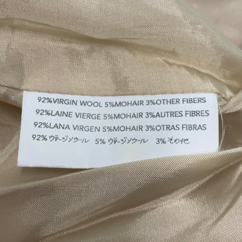 PRADA Size 4 Red Beige Wool Blend Stripe Wide Leg Casual Pants