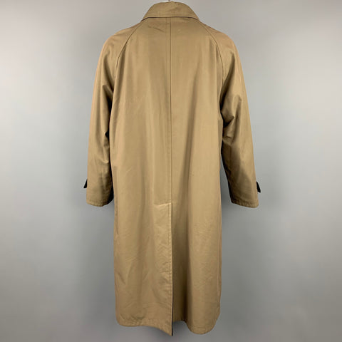ERMENEGILDO ZEGNA Abrigo reversible de mezcla de lana verde oliva y negro Talla L