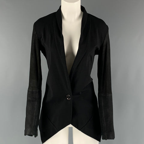 BOD & CHRISTENSEN Size S Black Rayon Blend Jacket