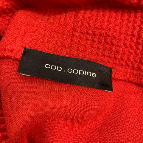 COP. COPAINE Size S Red Polyester Blend Cowl Neck Casual Top