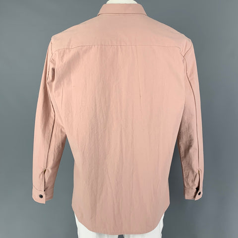MANTLES Size M Mauve Cotton Oversized Long Sleeve Shirt
