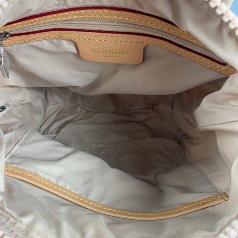 MZ WALLACE Beige Quilted Nylon Cross Body Bag