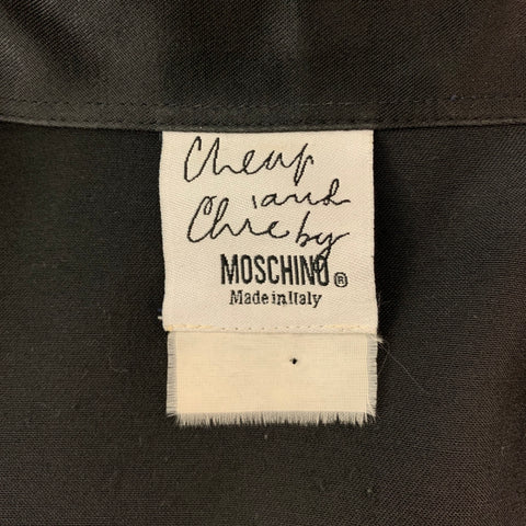 MOSCHINO Size M Black French Cuff Long Sleeve Shirt
