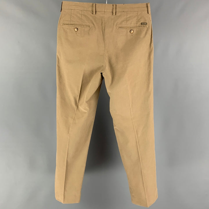 FACONNABLE Size 32 Khaki Corduroy Cotton Flat Front Casual Pants