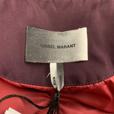 ISABEL MARANT Size M Burgundy Polyester Bomber Jacket
