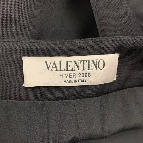 VALENTINO Size 10 Black Wool Pencil Skirt