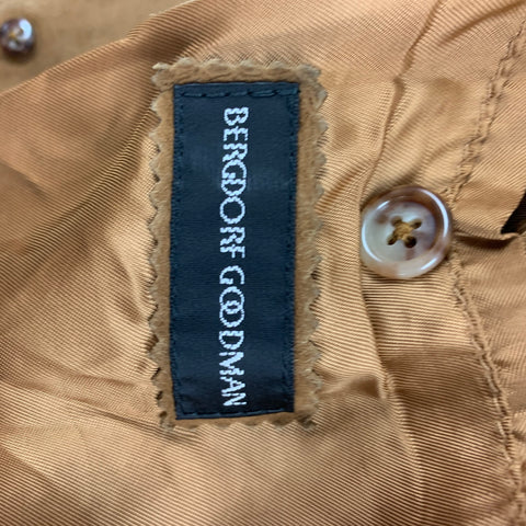 SALFRA for BERGDORF GOODMAN Size 46 Tan Suede Single Breasted Sport Coat