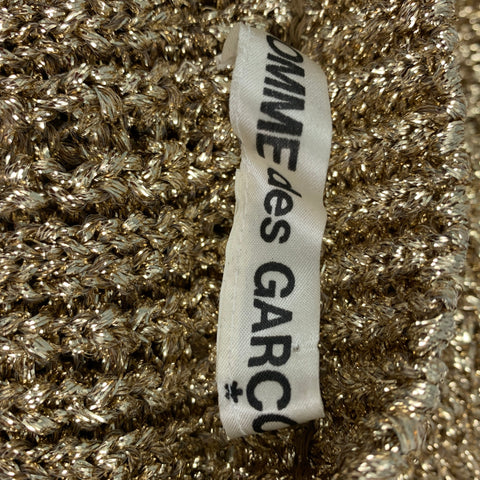 COMME des GARCONS Size M Gold Knitted Metallic Cropped Sweater