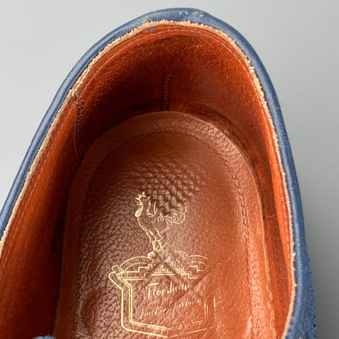 FLORSHEIM for Duckie Brown Size 10.5 Royal Blue Perforated Leather Lace Up Shoes