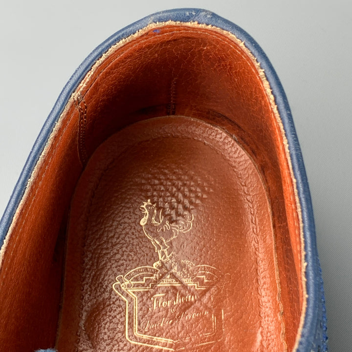 FLORSHEIM pour Duckie Brown Taille 10.5 Chaussures à lacets en cuir perforé bleu royal