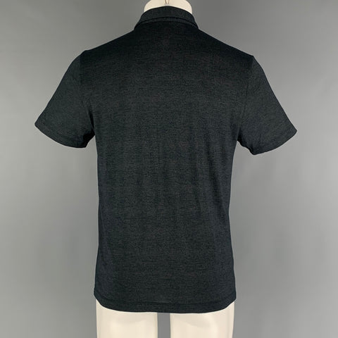 THEORY Size M Charcoal  Modal Blend Short Sleeve Polo