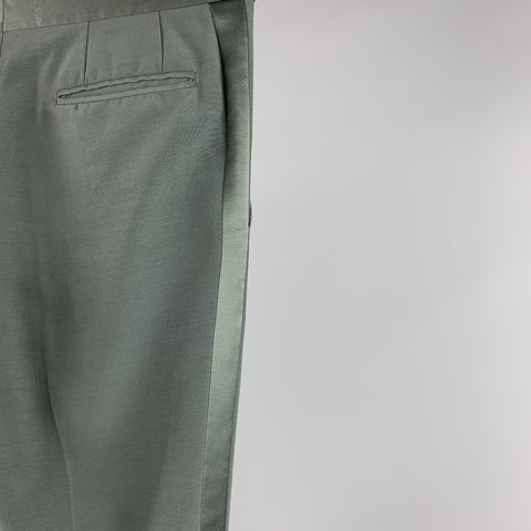 MARC JACOBS Taille 32 Pantalon habillé en acétate/laine ardoise avec braguette zippée