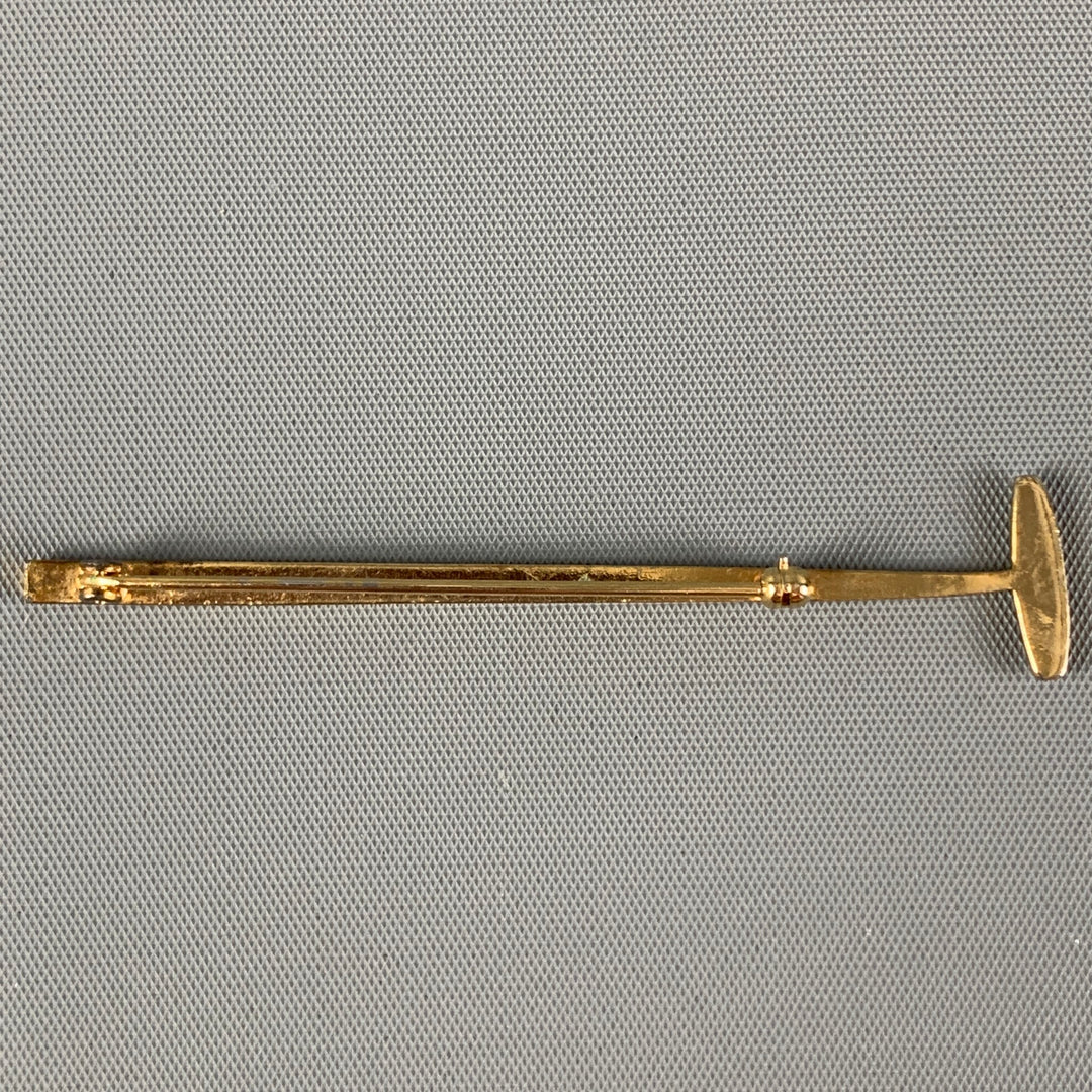 VINTAGE Gold Metal Croquet Mallet Pin