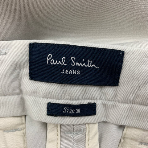 PAUL SMITH Size 30 Stone Cotton Button Fly Casual Pants