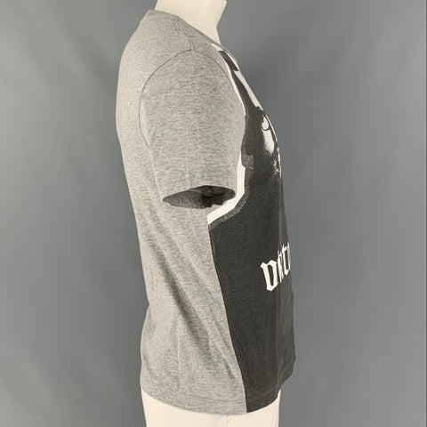 VIKTOR &amp; ROLF Camiseta de manga corta de algodón con gráfico gris Talla L