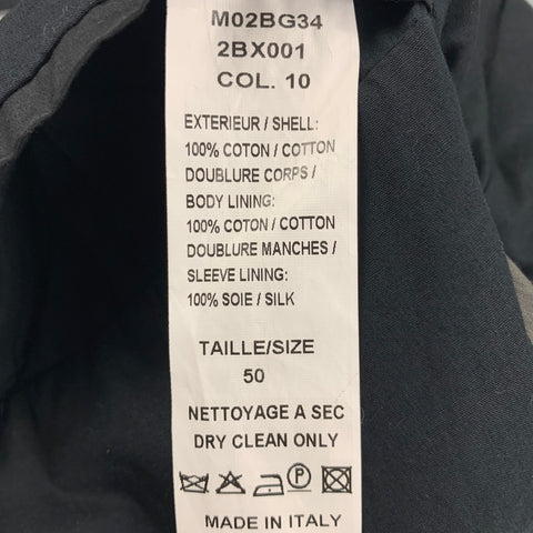 LANVIN Size M Black Cotton Zip Up Jacket