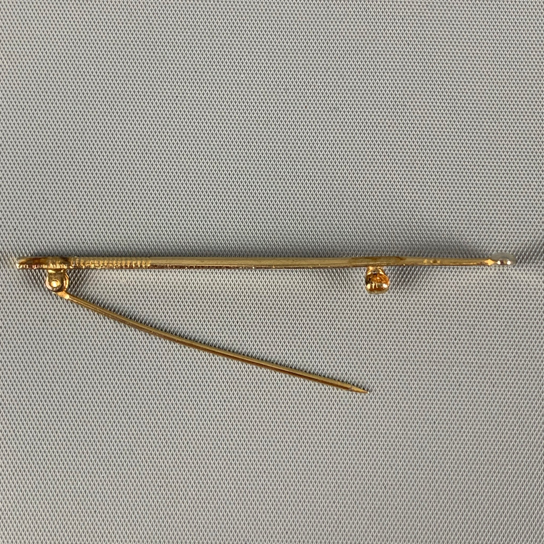 VINTAGE Gold Metal Croquet Mallet Pin