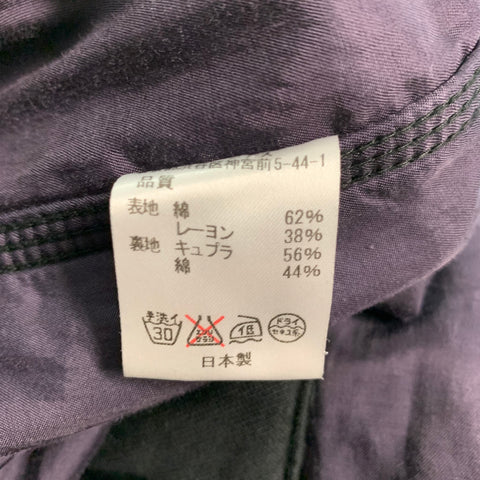 NEEDLES Chaqueta cruzada de rayón de algodón fruncida negra talla M