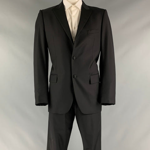 CALVIN KLEIN COLLECTION Taille 42 Smoking à revers en laine unie noire