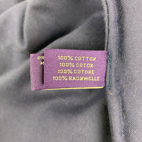 RALPH LAUREN Purple Label Size L Purple Velvet Cotton Button Up Long Sleeve Shirt