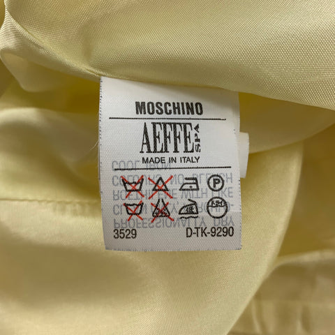 Vintage MOSCHINO COUTURE Size 8 Yellow Acetate Blend Jacket