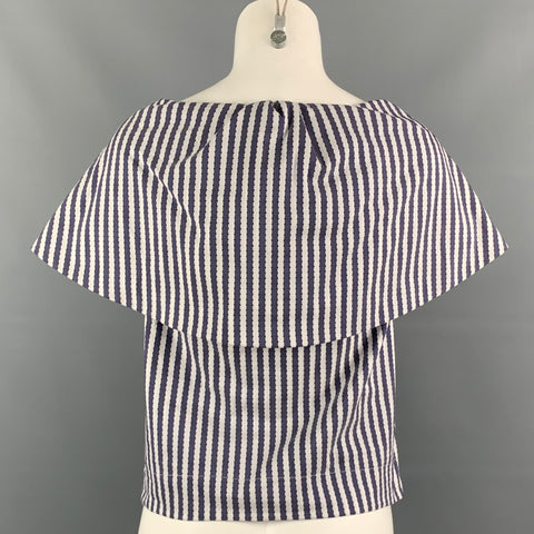 VIVIENNE WESTWOOD RED LABELSize 4 Blue & White Stripe Cotton / Polyester Blouse