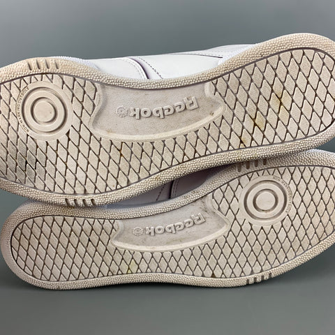 REEBOX x MAISON MARGIELA Size 10.5 White Black Leather Lace Up Sneakers