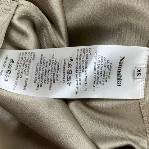 NANUSHKA Size XS Moss Triacetate Blend Shirt Dress