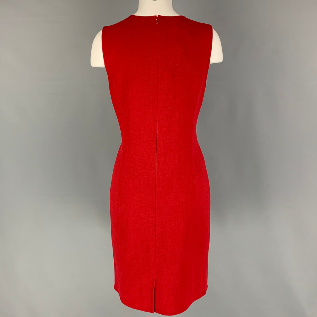 OSCAR DE LA RENTA Size 6 Red Virgin Wool Blend Shift Dress – Sui Generis  Designer Consignment
