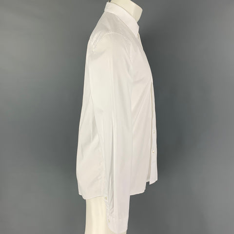 AMI by ALEXANDRE MATTIUSSI Talla M Camisa de manga larga con botones de algodón blanco