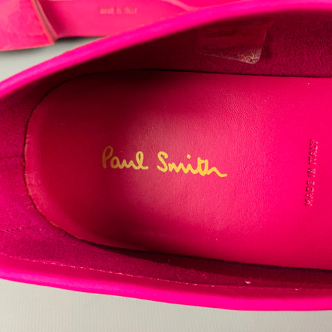 PAUL SMITH Size 10 Fuchsia Pink Leather Slip On Loafers