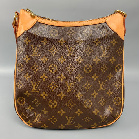 LOUIS VUITTON Odeon PM Brown & Beige Logo Coated Canvas Cross Body Handbag