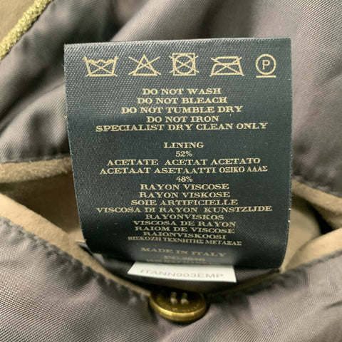 BURBERRY PRORSUM Size 40 Regular Taupe Solid Suede Peak Lapel Sport Coat