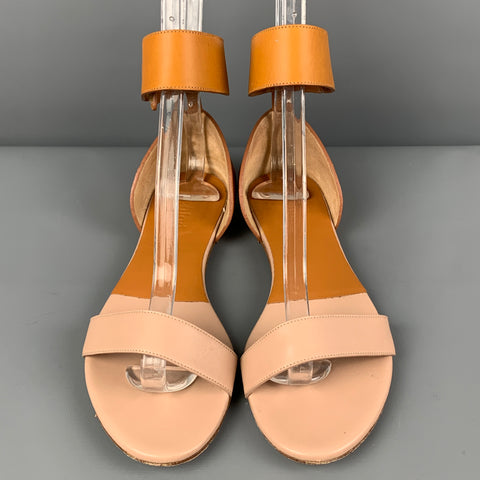 CHLOE Lazise Taille 6.5 Sandales à bride à la cheville en cuir beige