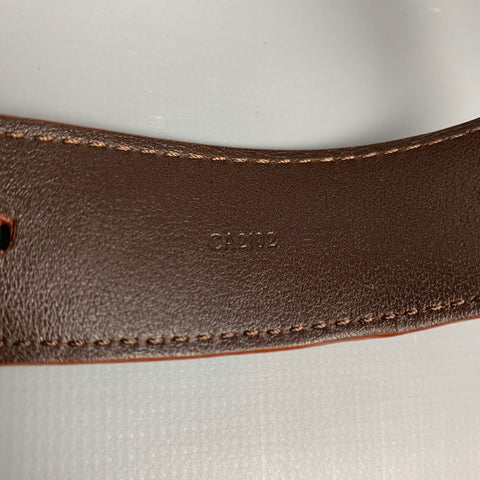 LOUIS VUITTON Size 36 Cognac Leather Belt