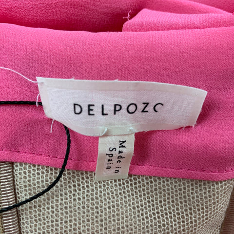 DELPOZO FW 19 Size 4 Pink Silk Strapless Dress